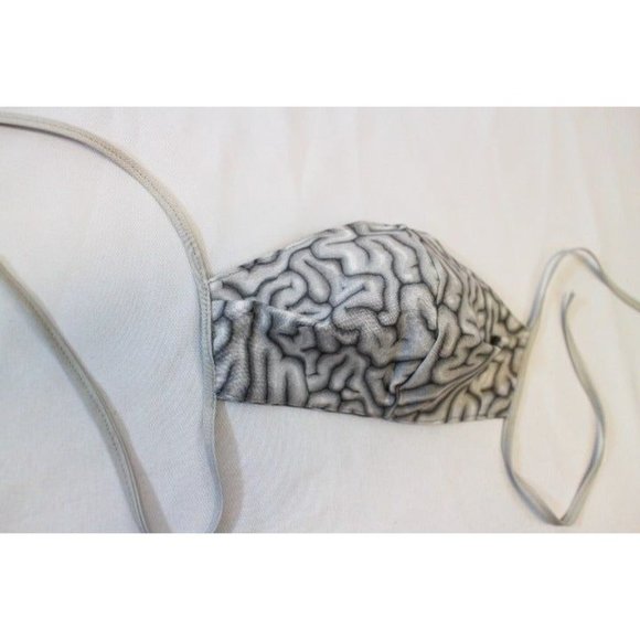 Gray Brains - Two Layer Reusable Washable Cotton Face Mask - Picture 2 of 4